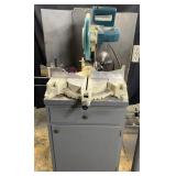 Makita LS1221 chop saw, 12' blade, mounted to