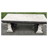 2 concrete outdoor benches, 3-piece each, 43' x