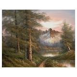 Framed wall art, 24' x 20, O/C, signed lower