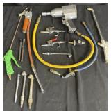 Group of air tools, pneumatic impact wrench,