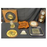 7 clocks and weather station