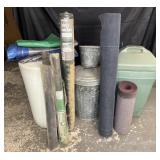 Trash cans, new snow fence, tarps, replacement