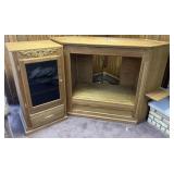 2-piece golden oak entertainment center, 72' x