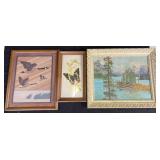 3 framed wall art, 18'-22' high