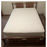 Vintage Stanley Queen bed frame mattress &