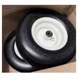 x6.50-6 Flat-Free Tire White Rim