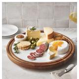 Acacia Wood & Marble Lazy Susan