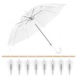 Profasion Wedding Umbrellas 8pk Clear Windproof