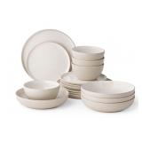 16-Piece Textured Stoneware Dinnerware Set