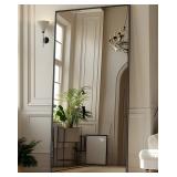 Antok Floor Mirror 71x28 Black wStand