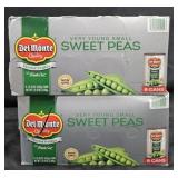 2- Del Monte Sweet Peas 8 cans each box