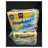 2- 1200ct. Bags of Napkins