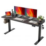 TIQLAB Standing Desk 63x24in Adj Maple