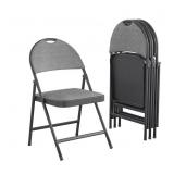 COSCO SmartFold Padded Fabric Folding Chair, 4
