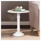 Light  Pro Hand-Carved Pillar End Table 18x22H