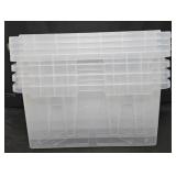 60 Quart Clear Storage Tote, 17.2' D x 25.7' W x