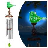 Naboher Solar LED Bird Wind Chimes Green