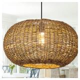LUJOGUID 19.7in Coastal Rattan Pendant