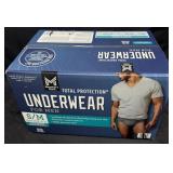92ct. Box of Total Protection Underwear for Men,