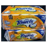 2- 15ct. Bags of Super Premium Paper Towel Rolls
