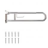 Bmoytu 30 Inch Fold-Down Toilet Grab Bar TP Holder