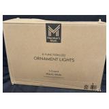 5ct. Box of 8-Function LED Ornament Lights, Warm