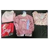 Girl's 4/5 sweatshirts, play set and dress. New