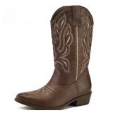 mysoft Womens Embroidered Cowboy Boots
