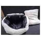 Burteenest White Pet Bed w Removable Cushion