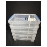 5pk. Stack Clear Plastic Document Boxes