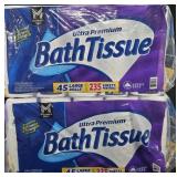 2- Ultra Premium bath tissue 45 rolls each