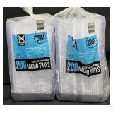 2- 200ct. Bags of Clear Two Compartment Nacho