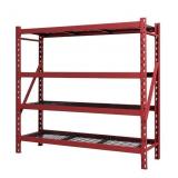 (MSRP: $200) 4 Shelf Industrial Storage Rack, 77'