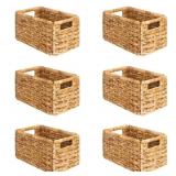 SpaceAid Woven Storage Baskets 6pk