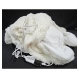 White Plush Fleece Heated Blanket