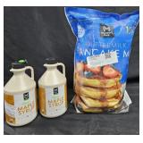 Pancake Mix 10lb. 2- maple Syrup 32oz each