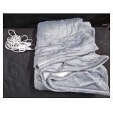 Gray Soft Plush Heated Blanket