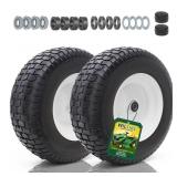Wiltire 16x6.50-8 Flat Free Lawn Mower Tires 2pk