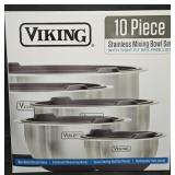 Viking stainless steel mixing bowl set. 10 piece