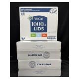 3- 1000ct. Boxes of WinCup Lids