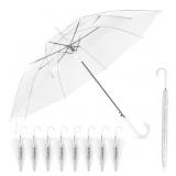 Profasion 8pk Clear Wedding Umbrellas