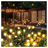 YIQU Solar Firefly Lights 8pk Swaying Warm White