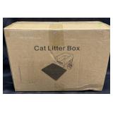 Cat Litter Box Set w Mat  Scoop