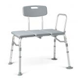 Medline Grey Adj. 400lb Bath Transfer Bench