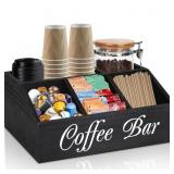 ugiftt 5-Compartment Wood Coffee Organizer