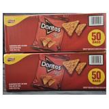 2- Doritos Nacho Cheese 50 count snack bags each