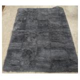 Area Rugs Gray Shag Polyester Rug