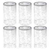 DOXVIEZE 6pk Seeded Glass Cylinder Lamp Shades