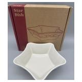 Ivory Star Dish - Longaberger USA Pottery 9.9ï¿½