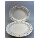2 - 12 x 10 inch Platters / Plates - 5653 Blue